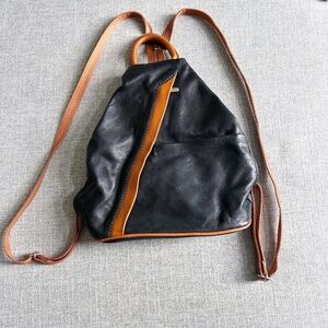 Genuine Italian Leather Zagara Convertible Backpack Purse